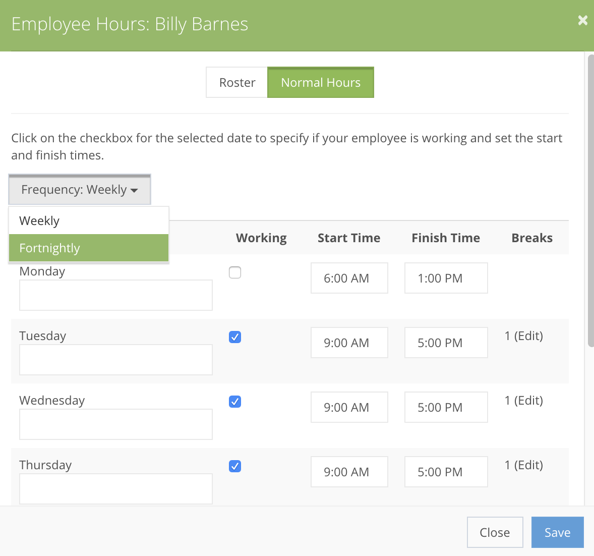 Fortnightly roster gives you more rostering flexibility! | Ovatu